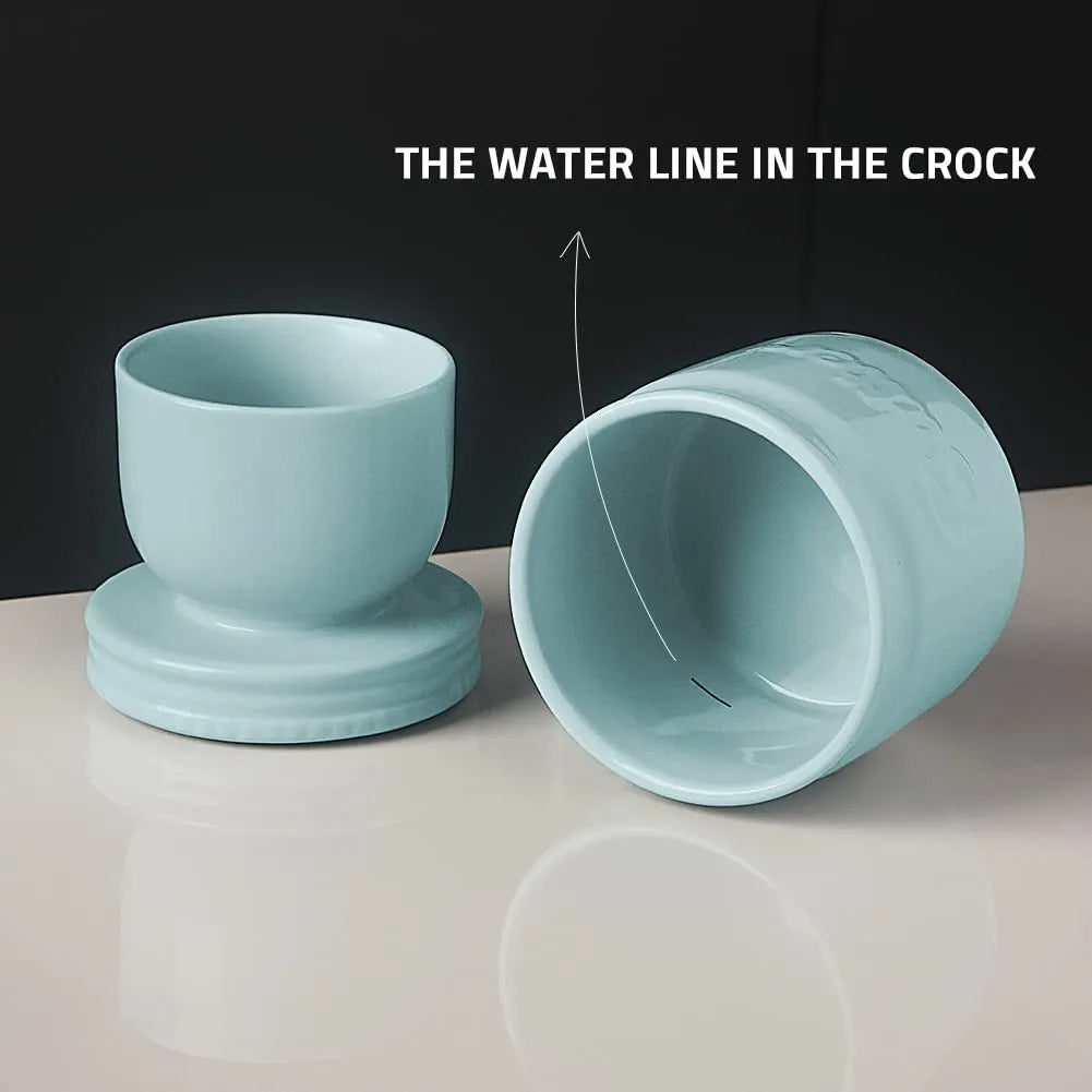 SWEEJAR Porcelain Butter Dish with Water Line