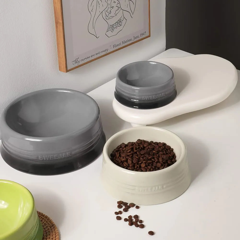 SWEEJAR Ceramic Dog Food Dishes