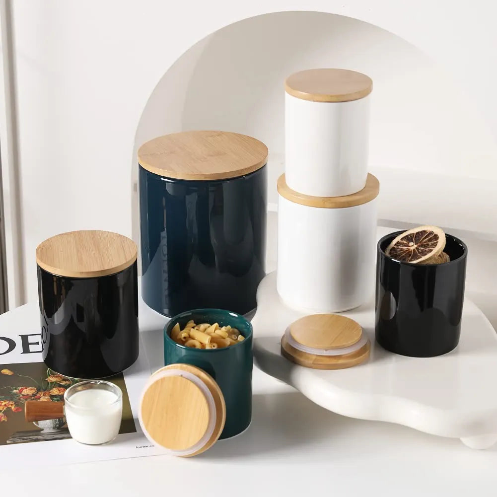 Sweejar Ceramic Canisters Food Storage Jar | Set of 4
