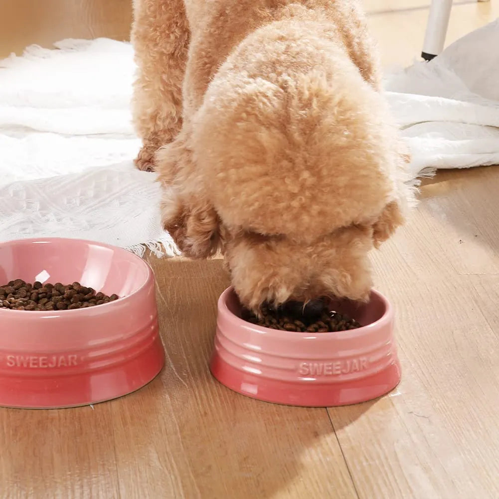 SWEEJAR Ceramic Dog Food Dishes