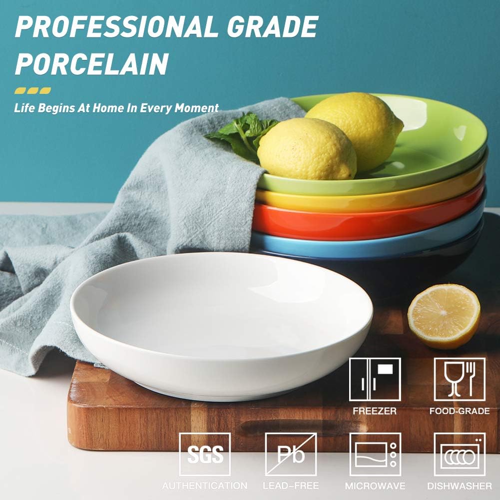Sweejar Ceramic Pasta Bowls Set | Set of 6 | 23 OZ