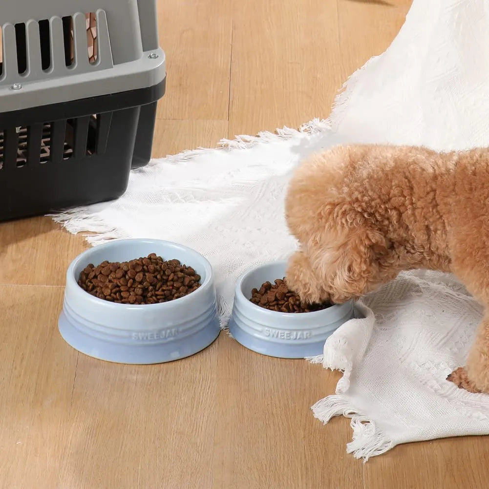 SWEEJAR Ceramic Dog Food Dishes