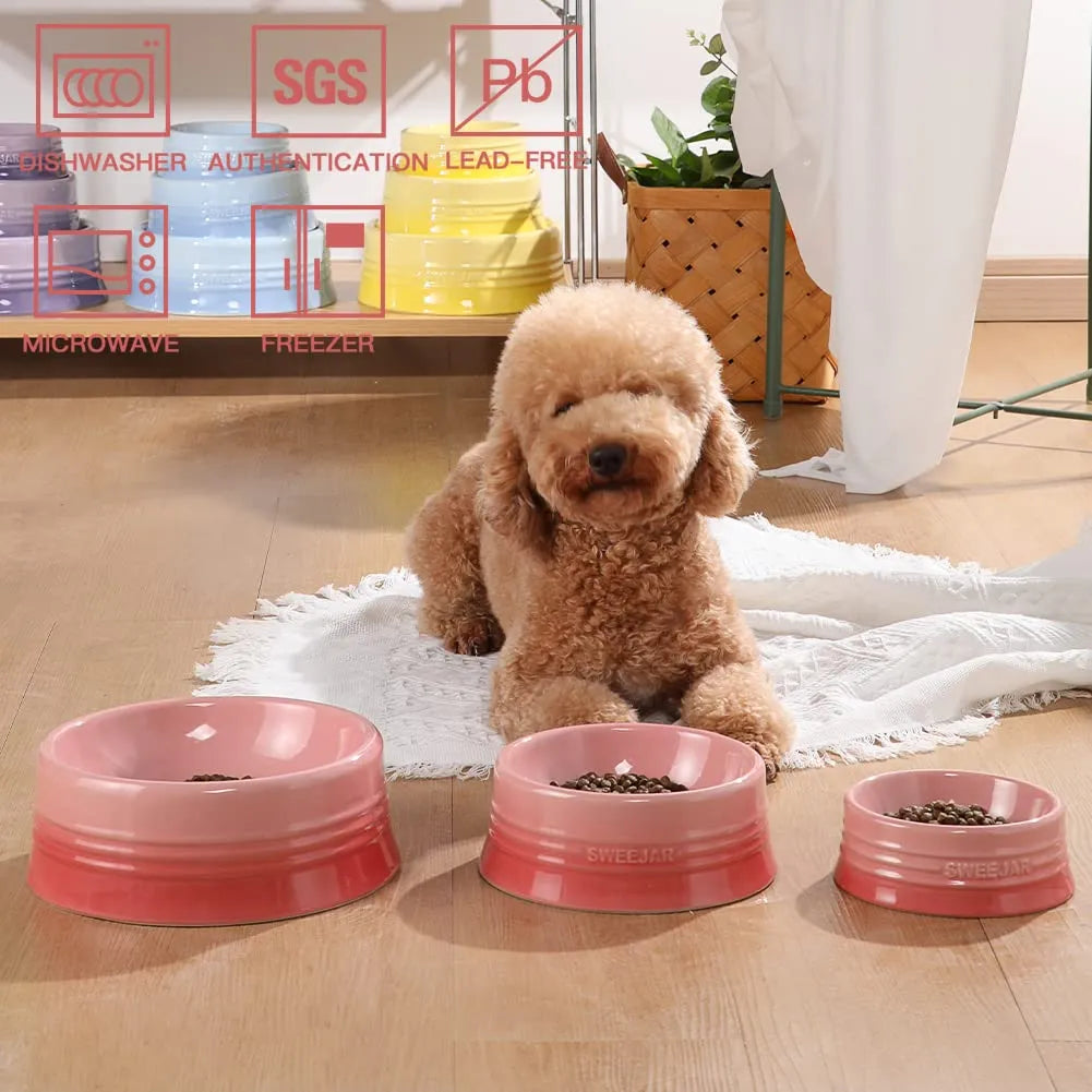 SWEEJAR Ceramic Dog Food Dishes