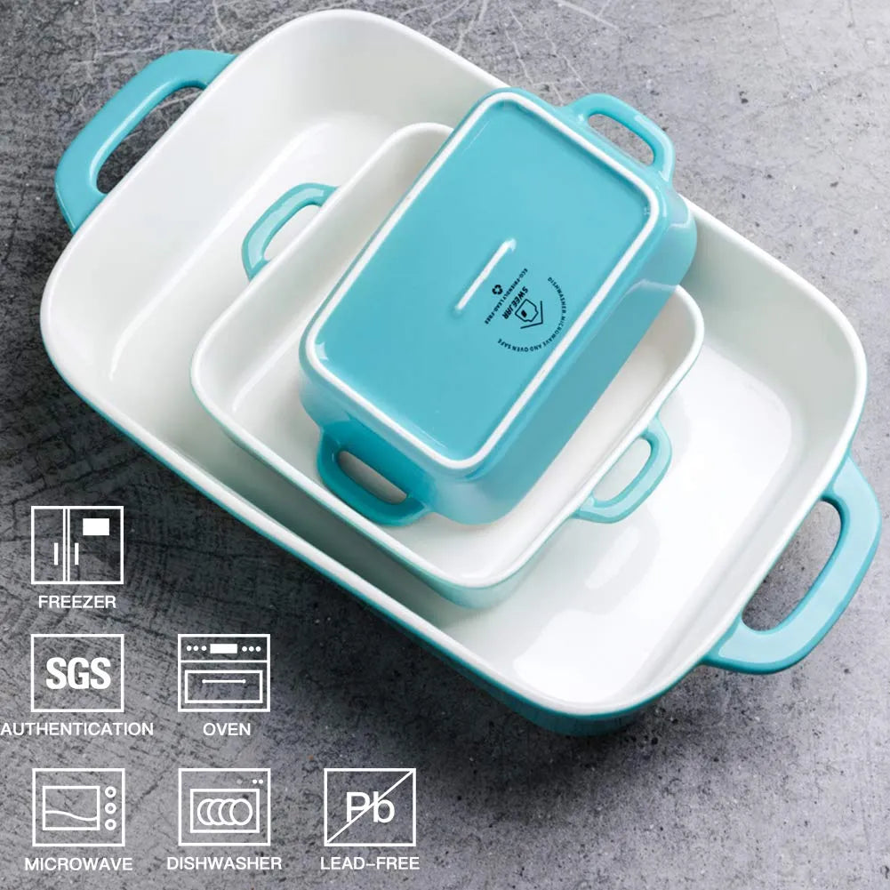 SWEEJAR Ceramic Bakeware Set | Porcelain Baking Pans