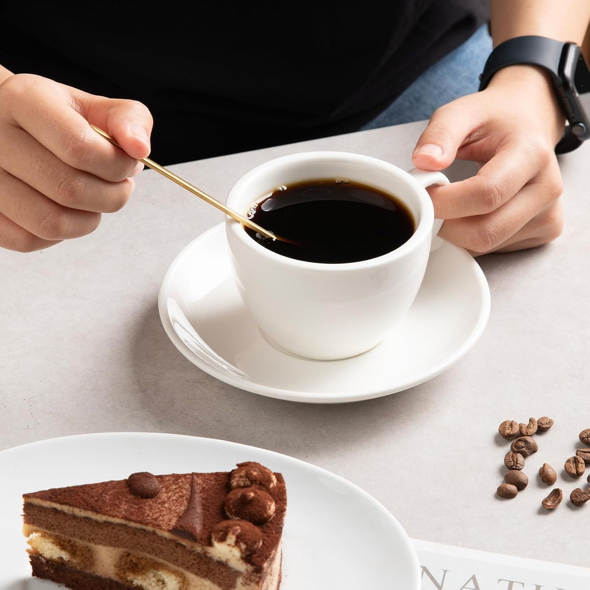 Sweejar Stainless Steel Espresso Coffee Spoons | Coffee Sugar | Dessert | Cake | Ice Cream