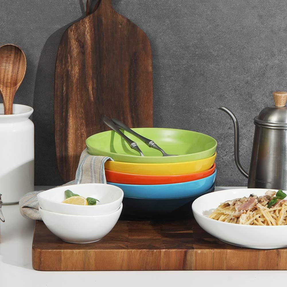 Sweejar Ceramic Pasta Bowls Set | Set of 6 | 23 OZ