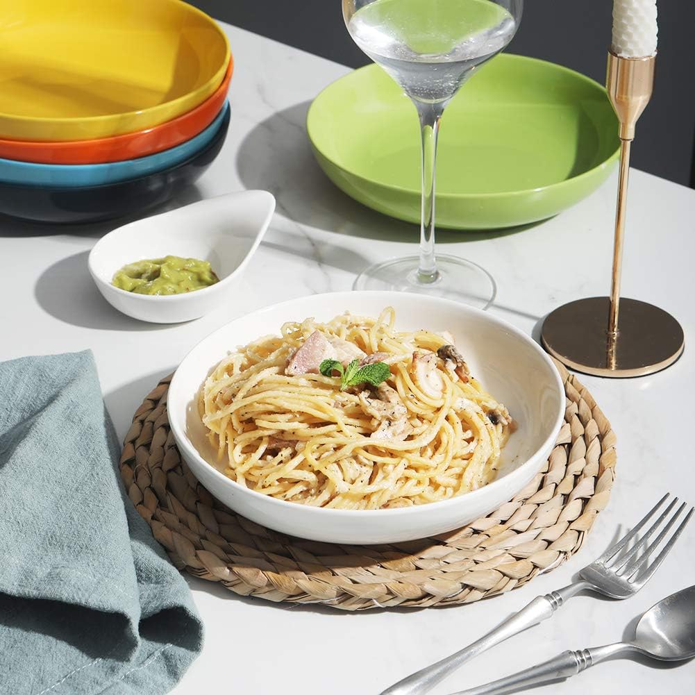 Sweejar Ceramic Pasta Bowls Set | Set of 6 | 23 OZ