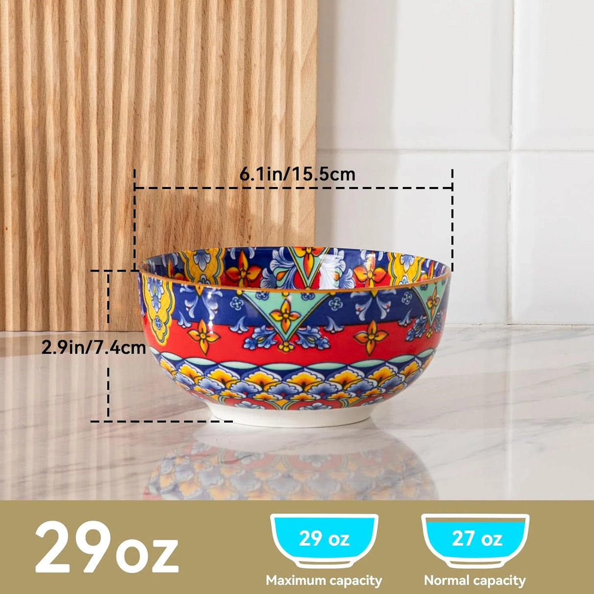 Sweejar Bohemia Cereal Bowls Set of 6