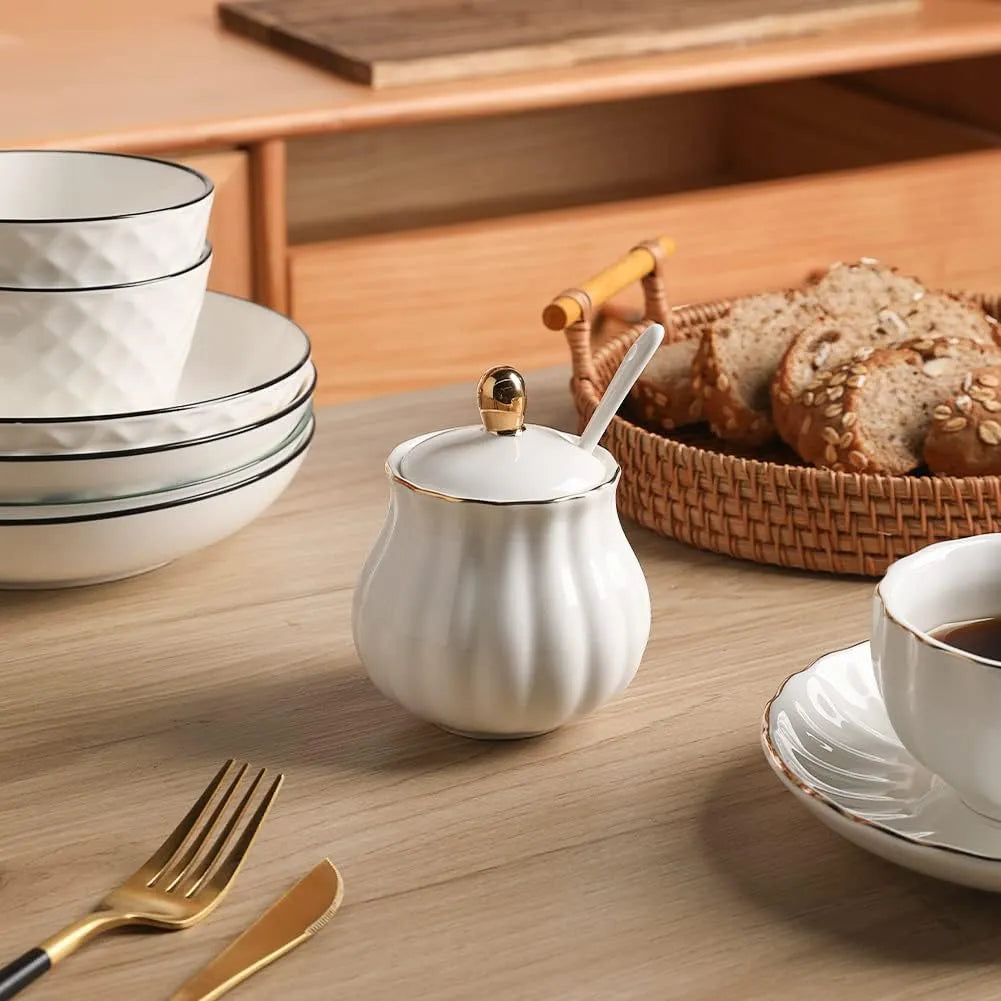 Sweejar Royal Ceramic Sugar Bowl | 12 Ounce