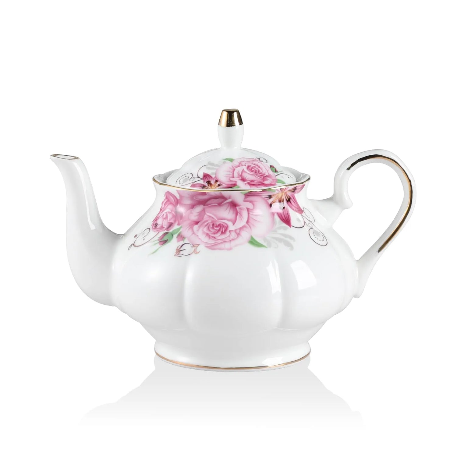 Sweejar Ceramic Teapot with Infuser | Blooming, Loose Tea, Coffee Pot