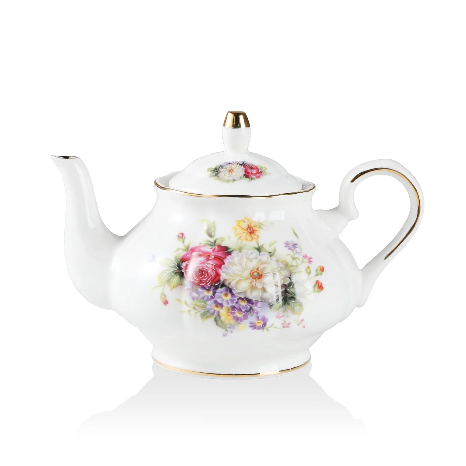 Sweejar Ceramic Teapot with Infuser | Blooming, Loose Tea, Coffee Pot