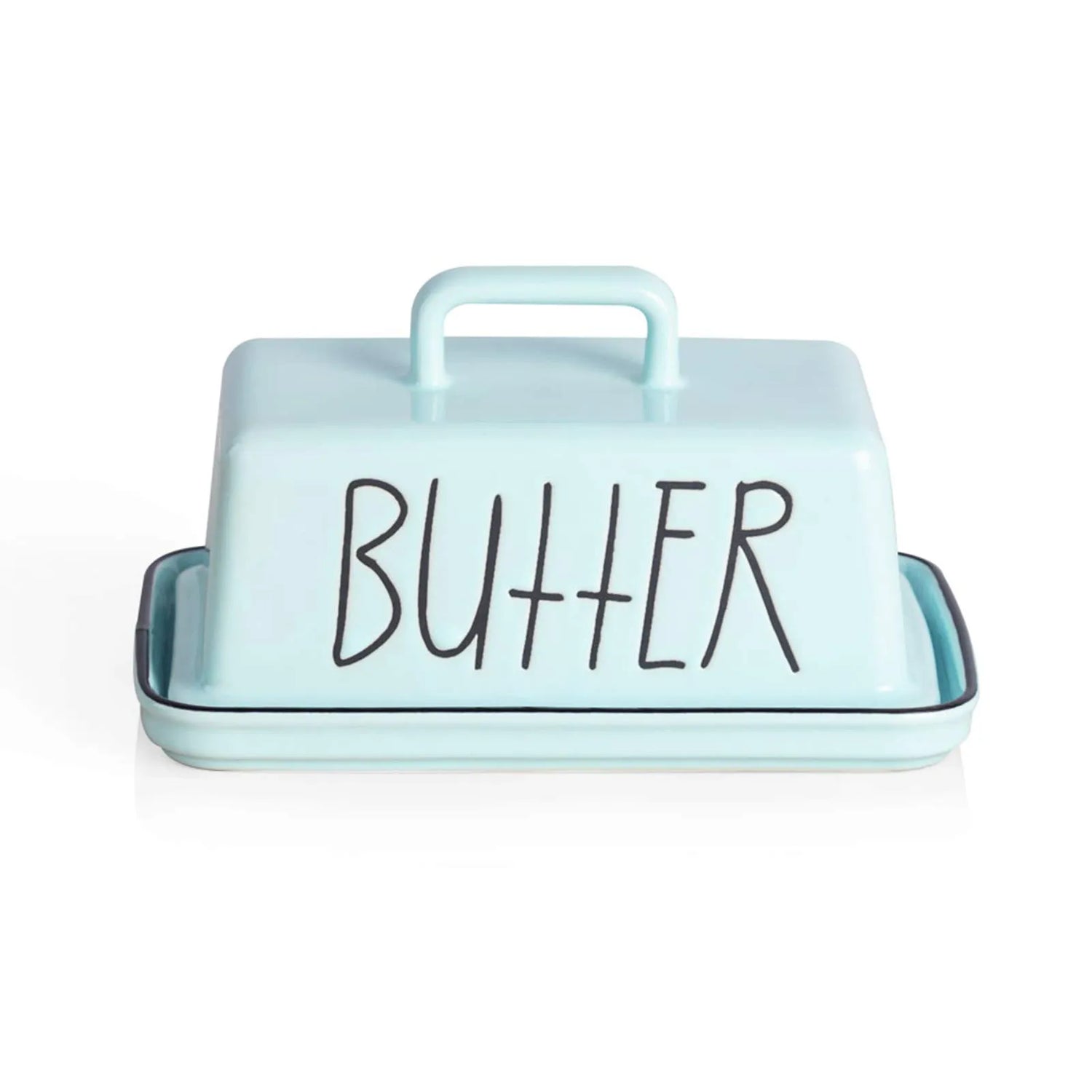 Sweejar Ceramic Butter Dish with Handle Lid | 7.3 Inch