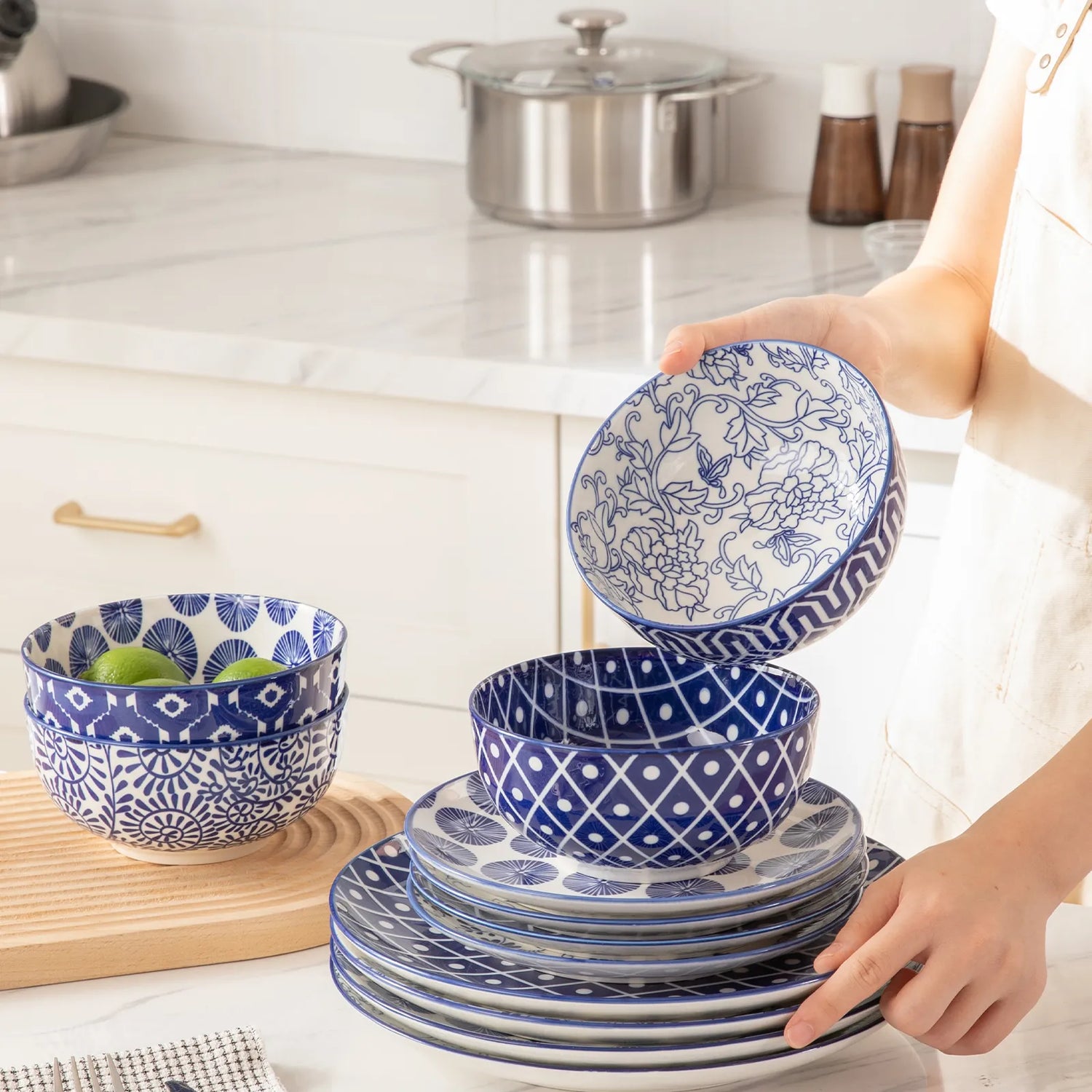 Sweejar Ceramic Dinnerware Sets | Blue and White Porcelain