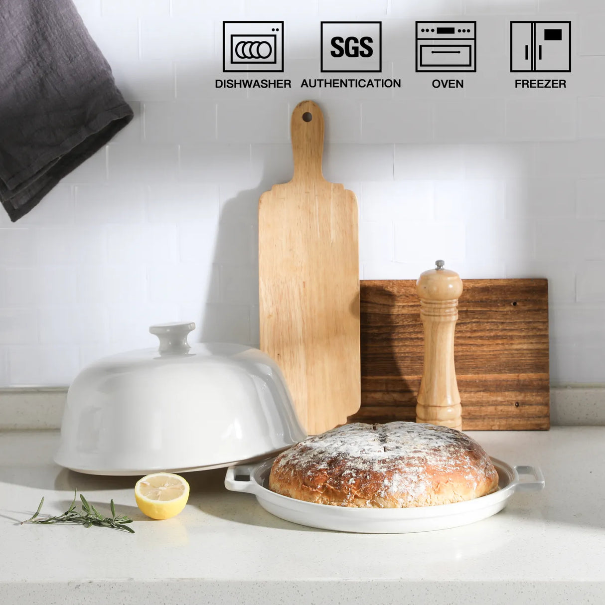 Sweejar Ceramic Bread Oven with Lid