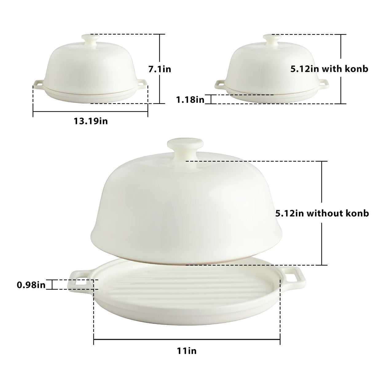 Sweejar Ceramic Bread Oven with Lid