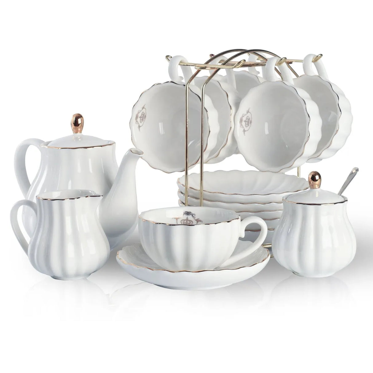 SWEEJAR Porcelain Tea Set British Royal Series