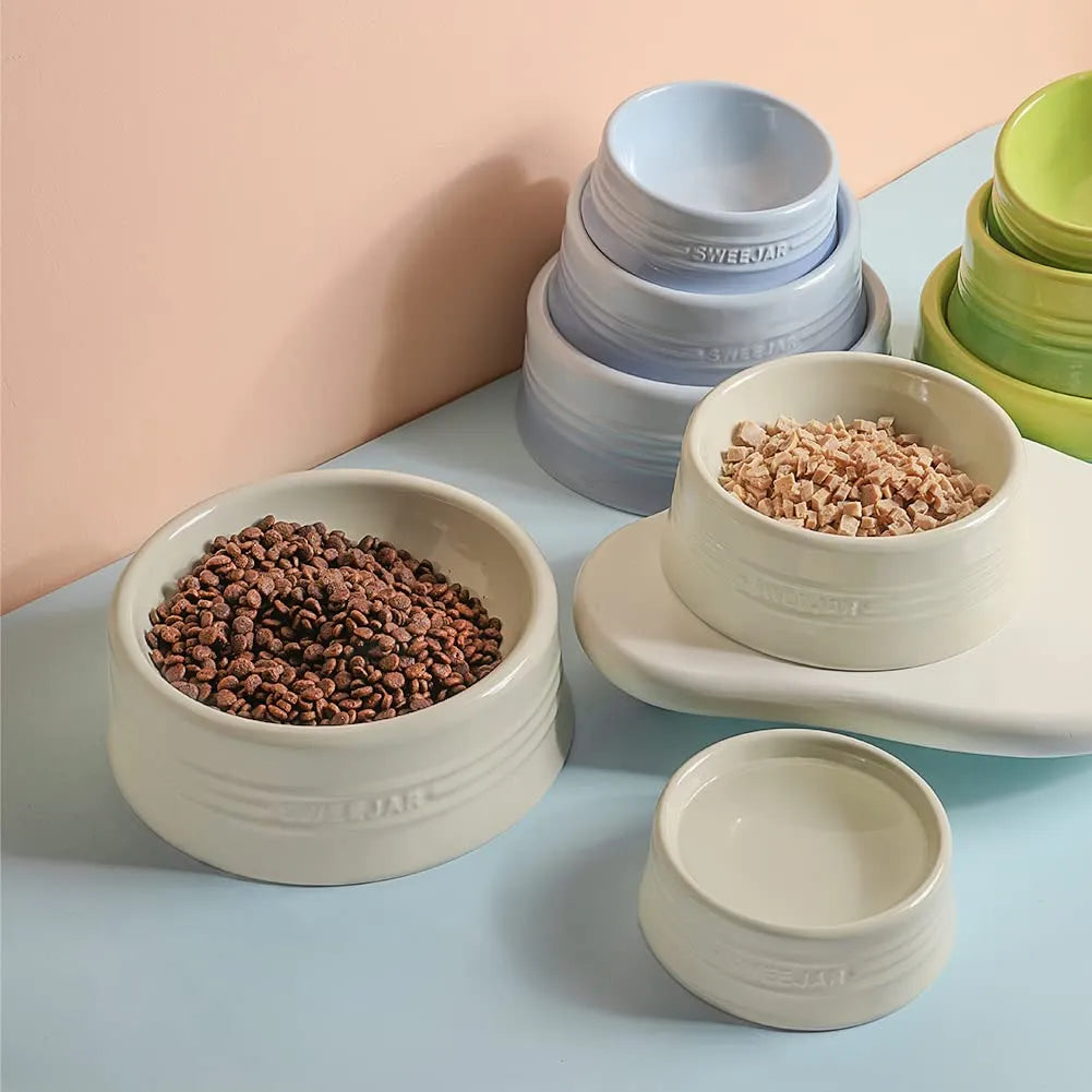 SWEEJAR Ceramic Dog Food Dishes