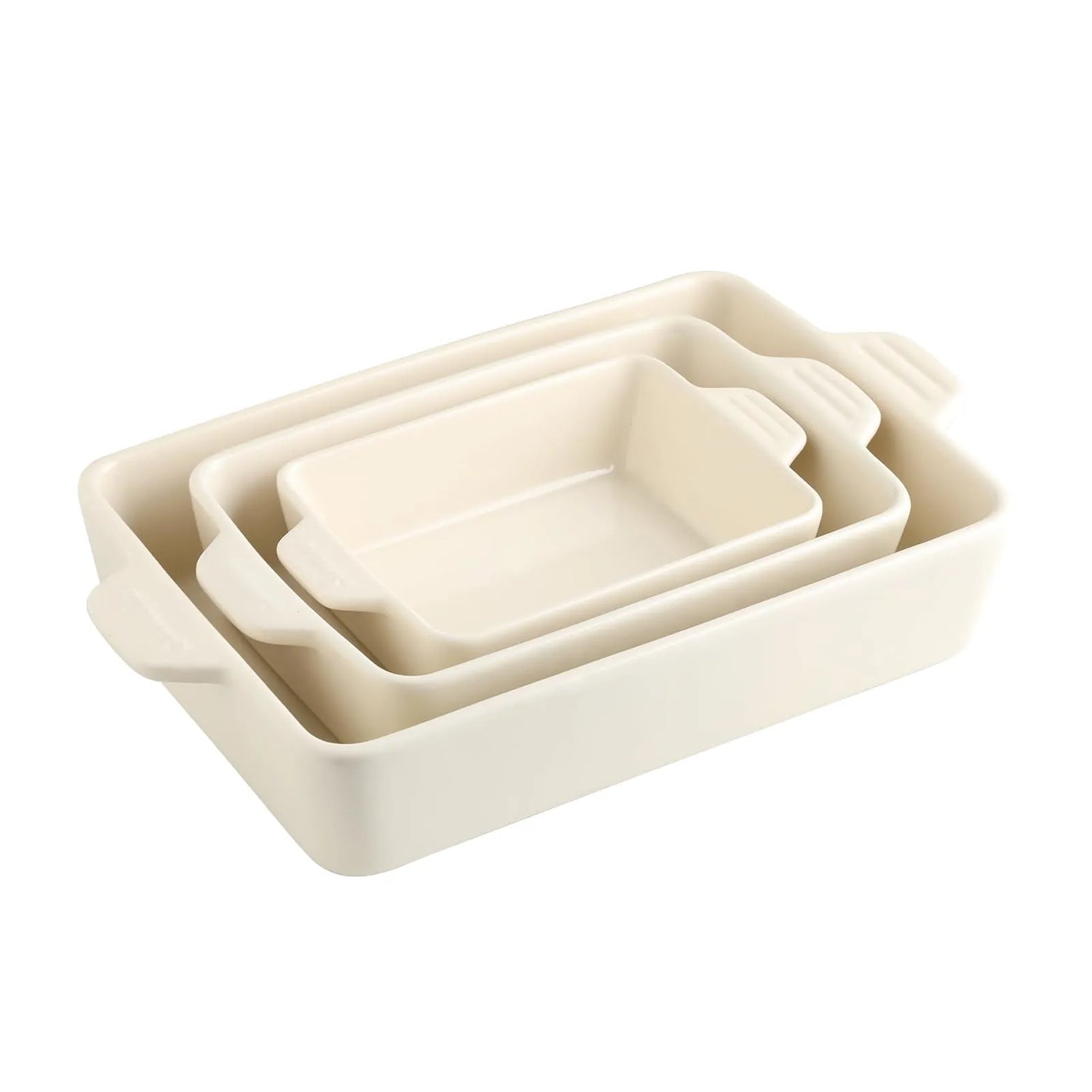 SWEEJAR Ceramic Bakeware Set | Rectangular Baking Dish Lasagna Pans for Cooking, Kitchen, Cake Dinner
