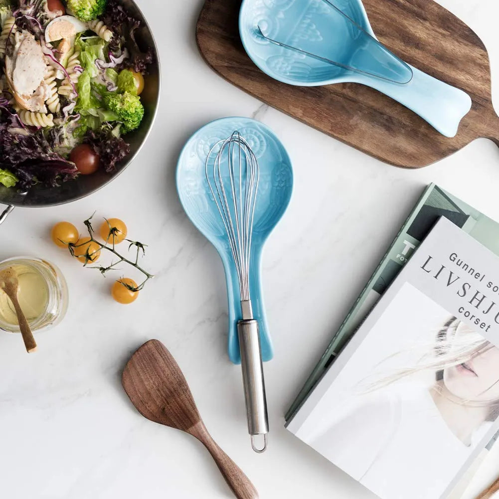 SWEEJAR Owl Ceramic Spoon Holder | Set of 2