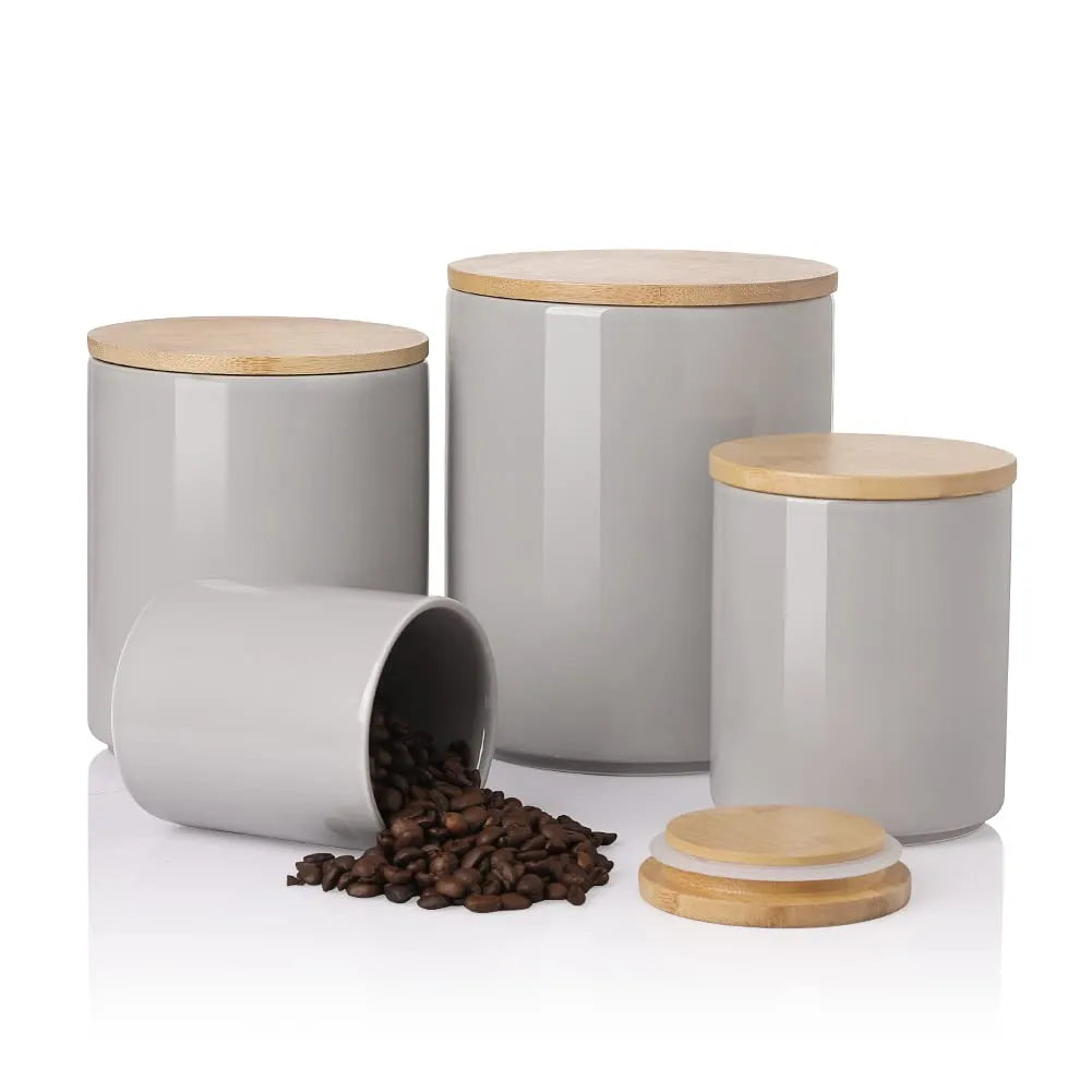 Sweejar Ceramic Canisters Food Storage Jar | Set of 4