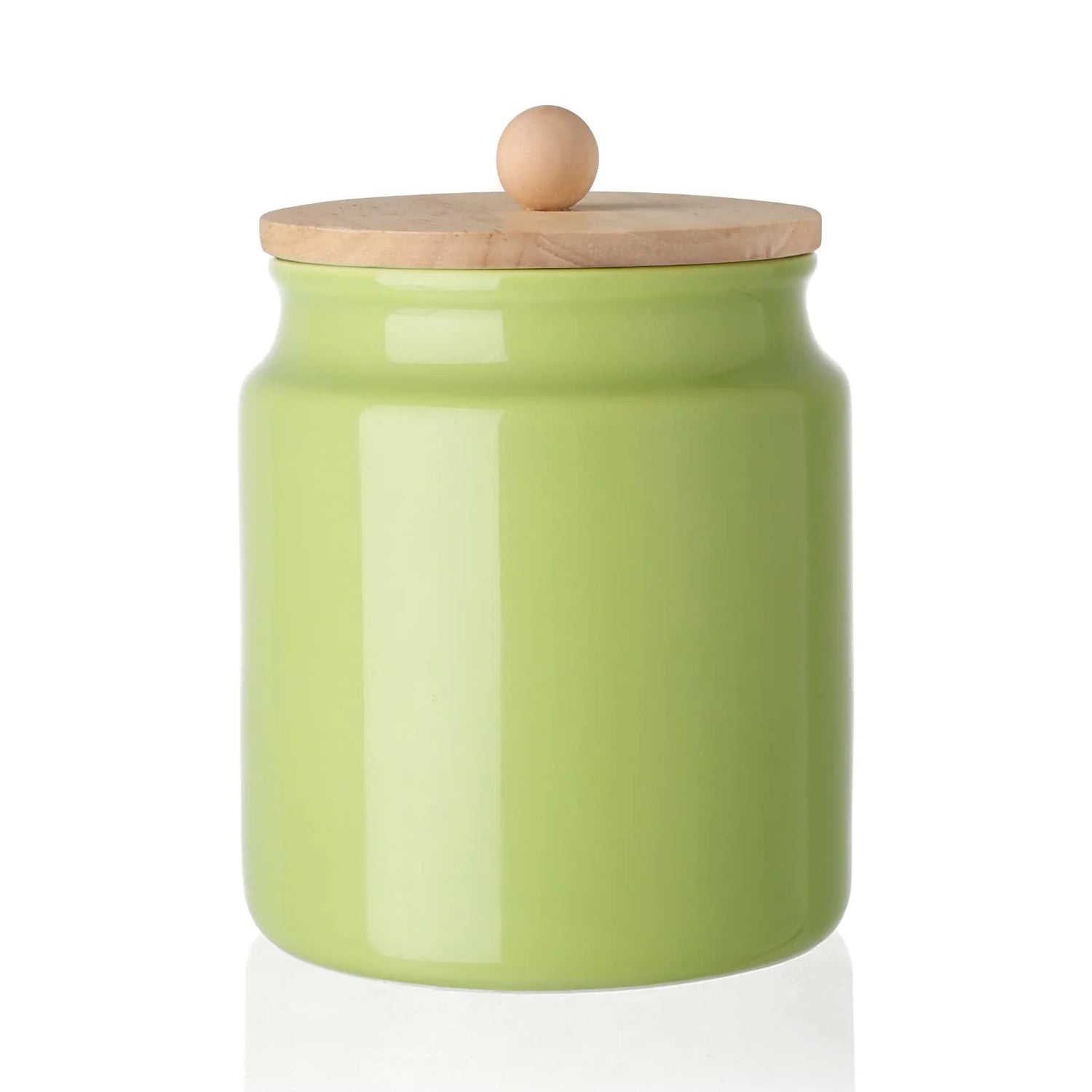 Sweejar Ceramic Kitchen Canisters | Porcelain Food Storage Jar with Airtight Seal Wooden Lid