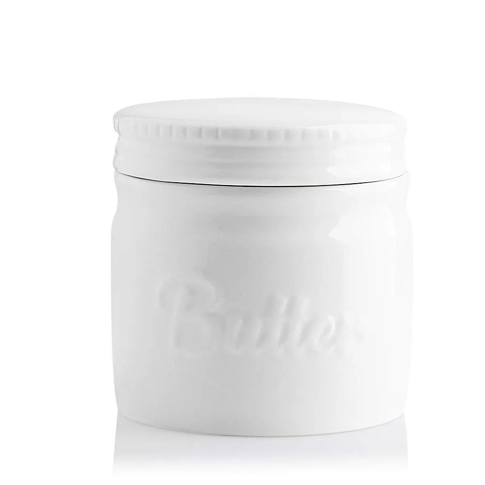 SWEEJAR Porcelain  French Butter Keeper Crock