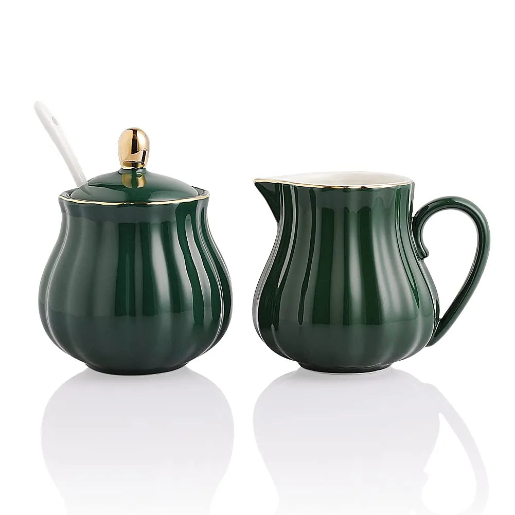 SWEEJAR Royal Ceramic Sugar and Creamer Set