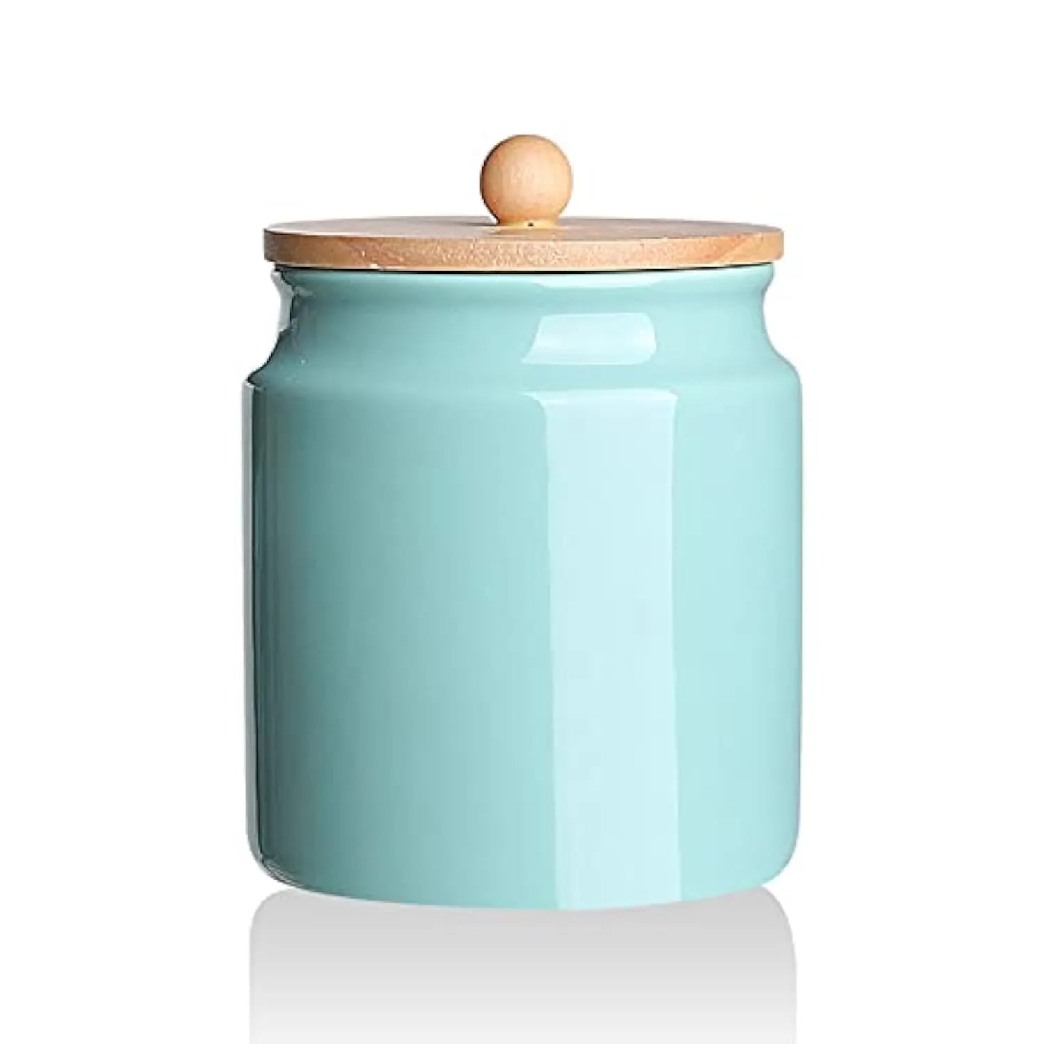 Sweejar Ceramic Kitchen Canisters | Porcelain Food Storage Jar with Airtight Seal Wooden Lid