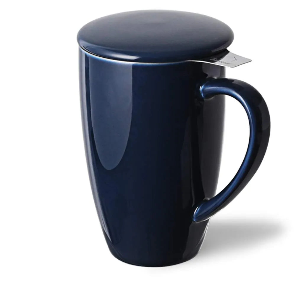 SWEEJAR Porcelain Tea Mug Cup with Infuser | 16 Fl Oz