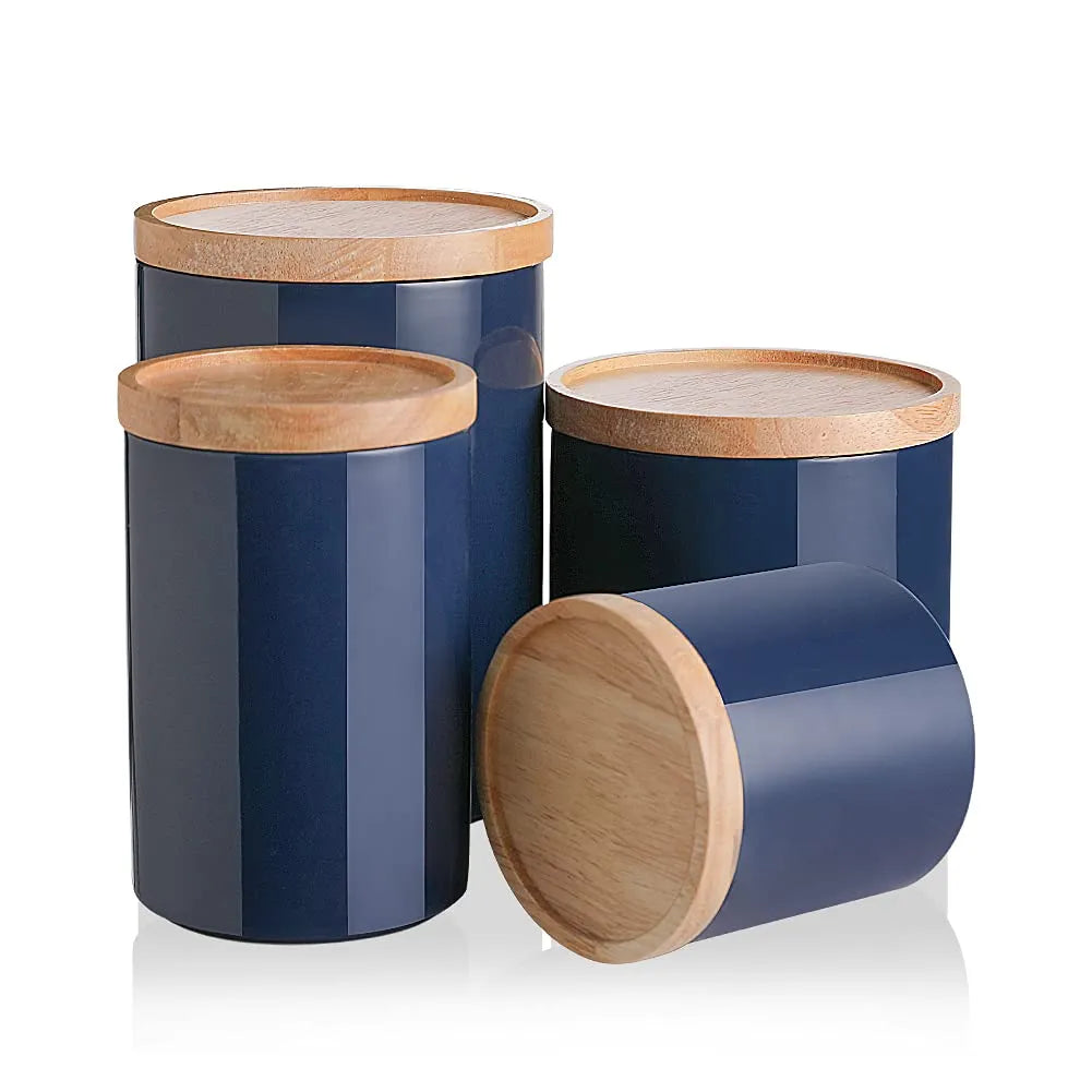 Sweejar Kitchen Canisters Ceramic Food Storage Jar Set | Set of 4