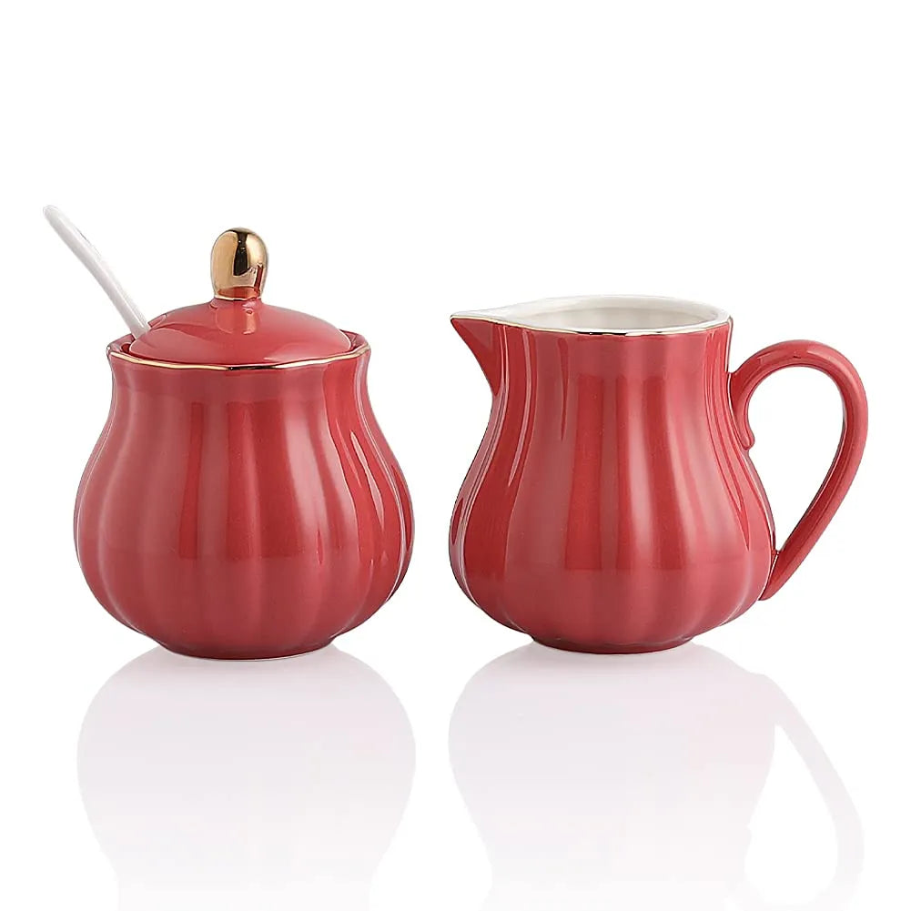 SWEEJAR Royal Ceramic Sugar and Creamer Set