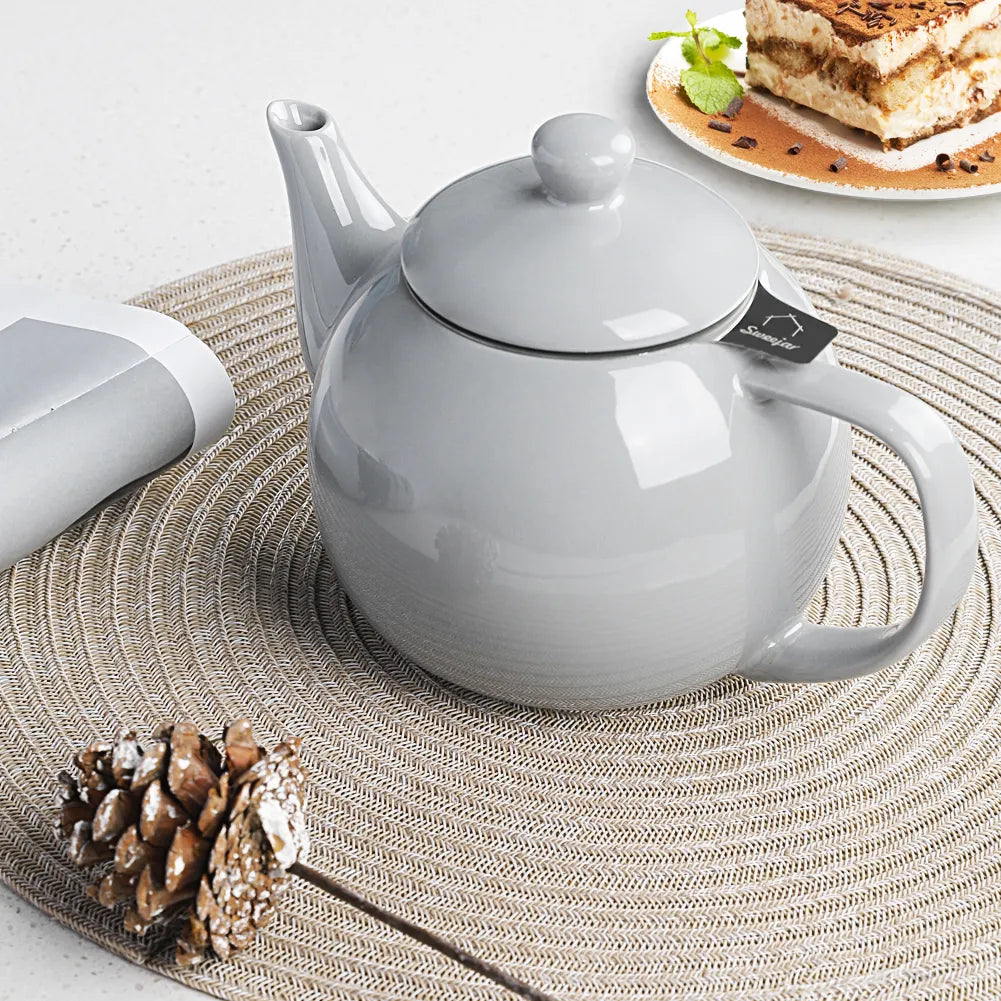 SWEEJAR Porcelain Teapot with Infuser Lid