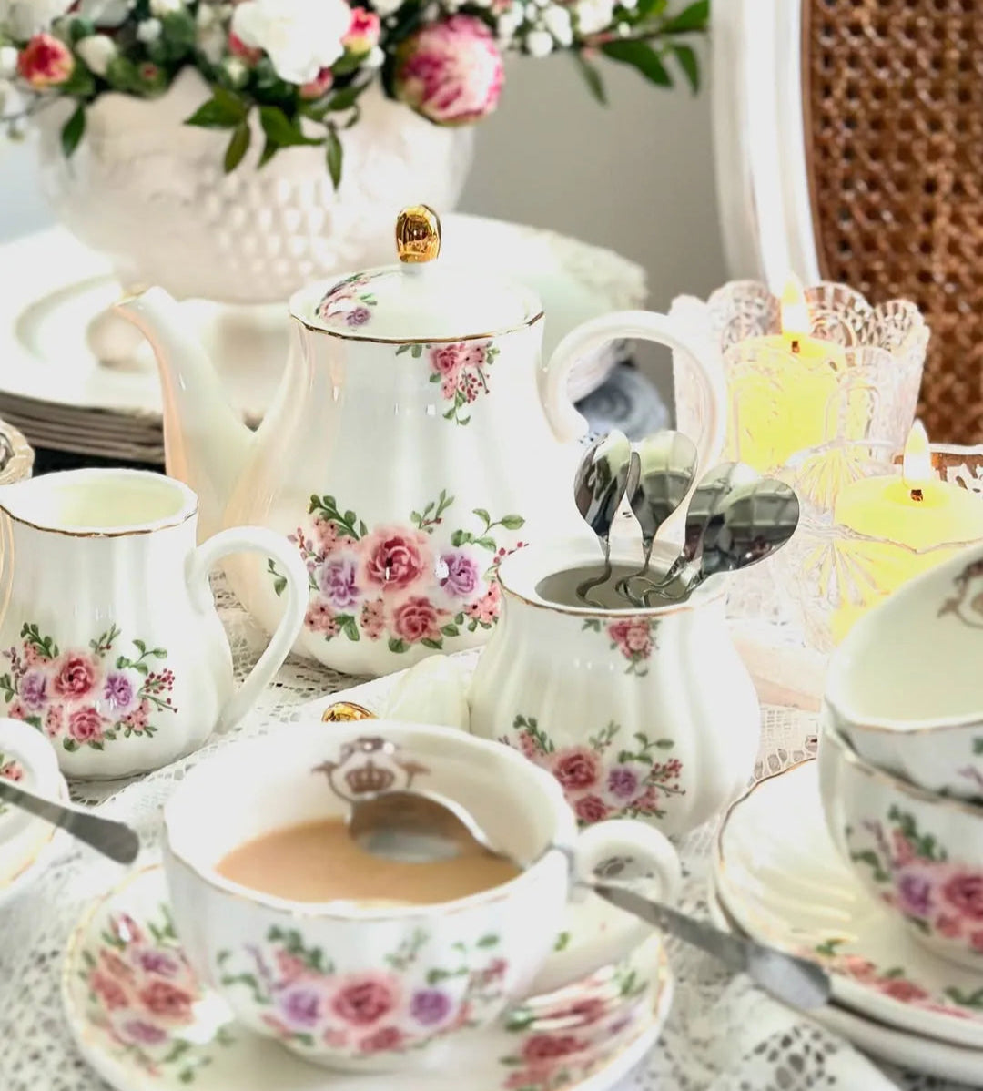 SWEEJAR Porcelain Tea Set British Royal Series