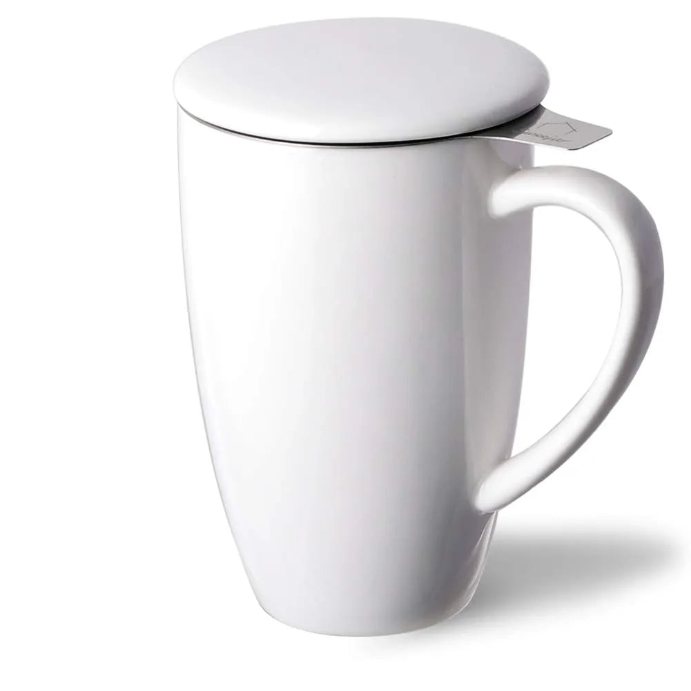 SWEEJAR Porcelain Tea Mug Cup with Infuser | 16 Fl Oz