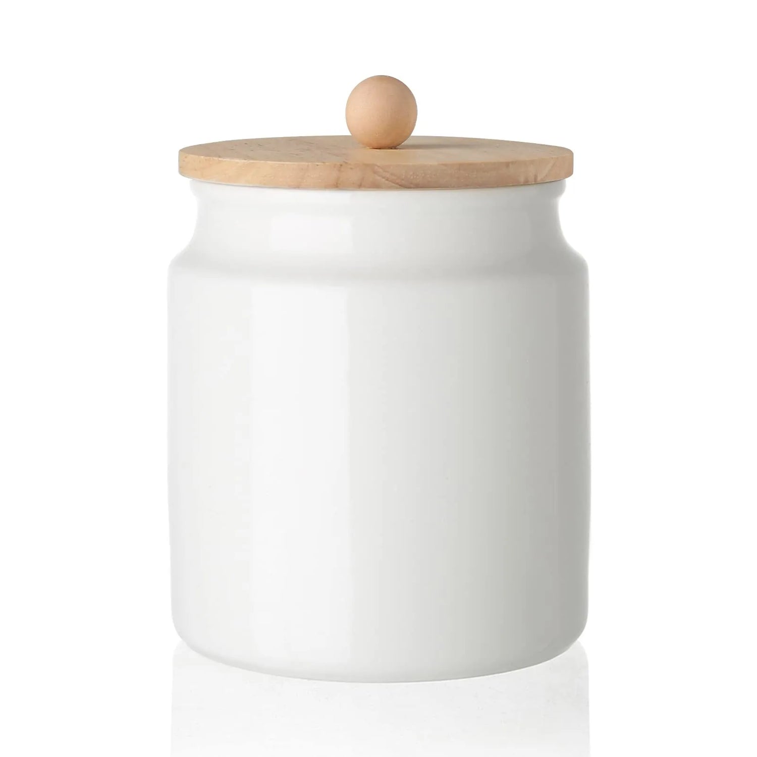 Sweejar Ceramic Kitchen Canisters | Porcelain Food Storage Jar with Airtight Seal Wooden Lid