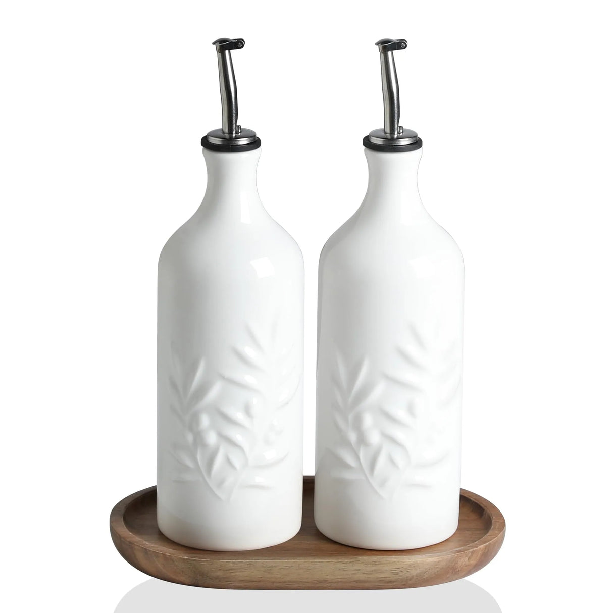Sweejar Ceramic Olive Oil Dispenser Bottle | Storage Oil, Vinegar, Soy Sauce, Coffee Syrup, Liquids
