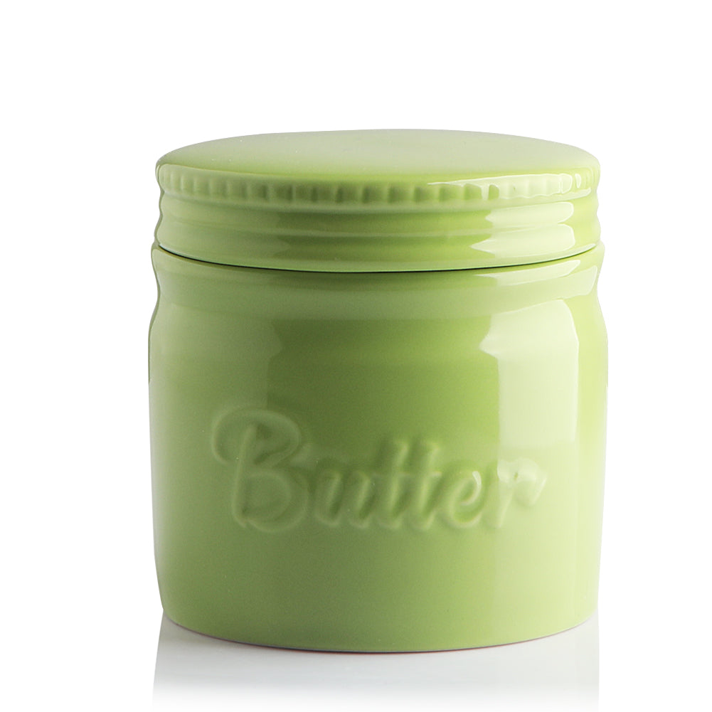 SWEEJAR Porcelain Butter Dish with Water Line