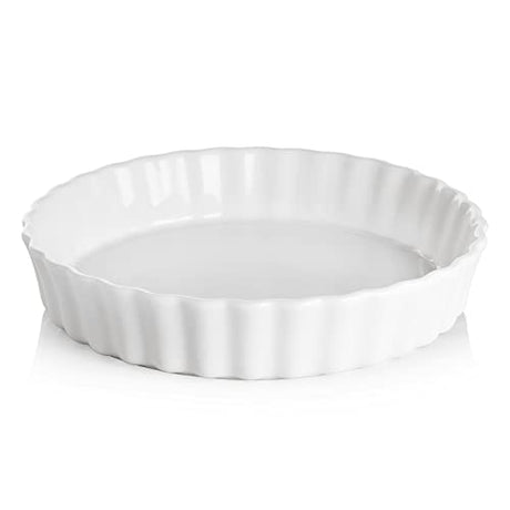 SWEEJAR Porcelain Pie Pan | 9.5 Inch