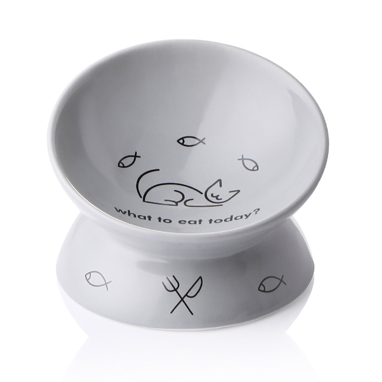 Sweejar Ceramic Raised Cat Bowls