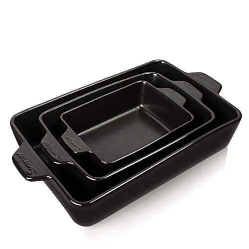 SWEEJAR Ceramic Bakeware Set | Rectangular Baking Dish Lasagna Pans for Cooking, Kitchen, Cake Dinner