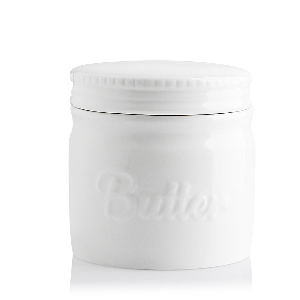 SWEEJAR Porcelain Butter Dish with Water Line