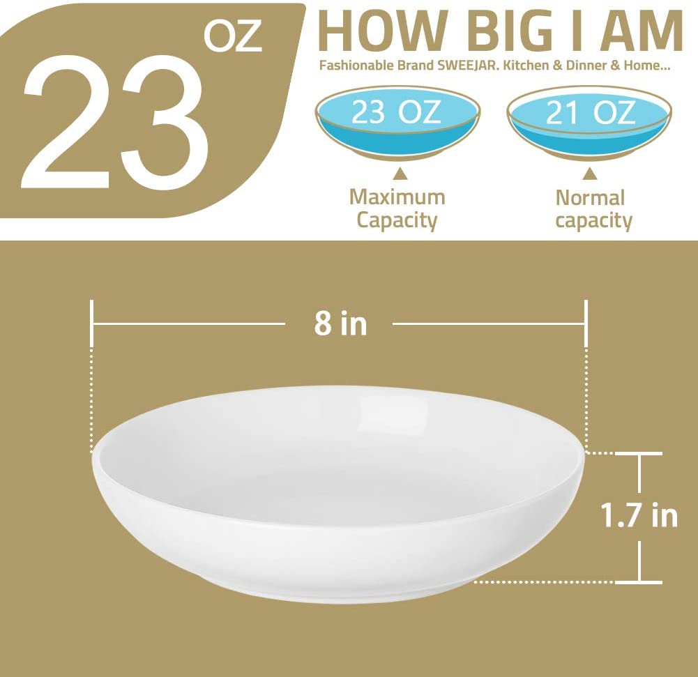 [Zuverlässiger Inlandsversand] SWEEJAR Ceramic OZ 23 of Soup, Cereal, Set Sweejar Bowls Home Set, – for Pasta Salad