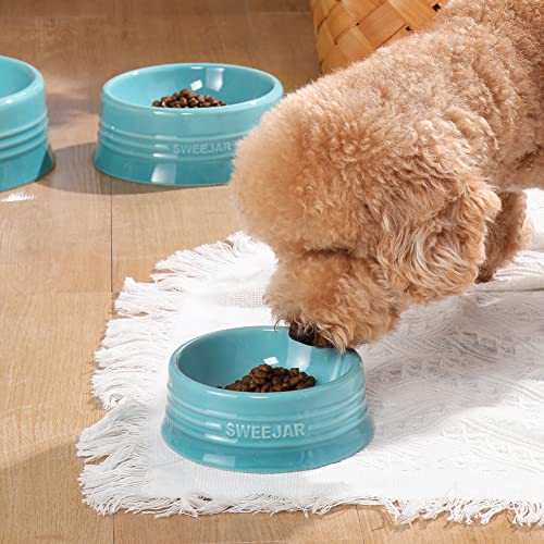 SWEEJAR Gradient Dog Bowl, Ceramic Dog Food Dish for Large Dogs