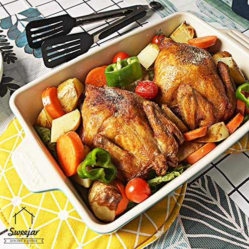 SWEEJAR Ceramic Bakeware Set | Rectangular Baking Dish Lasagna Pans for Cooking, Kitchen, Cake Dinner