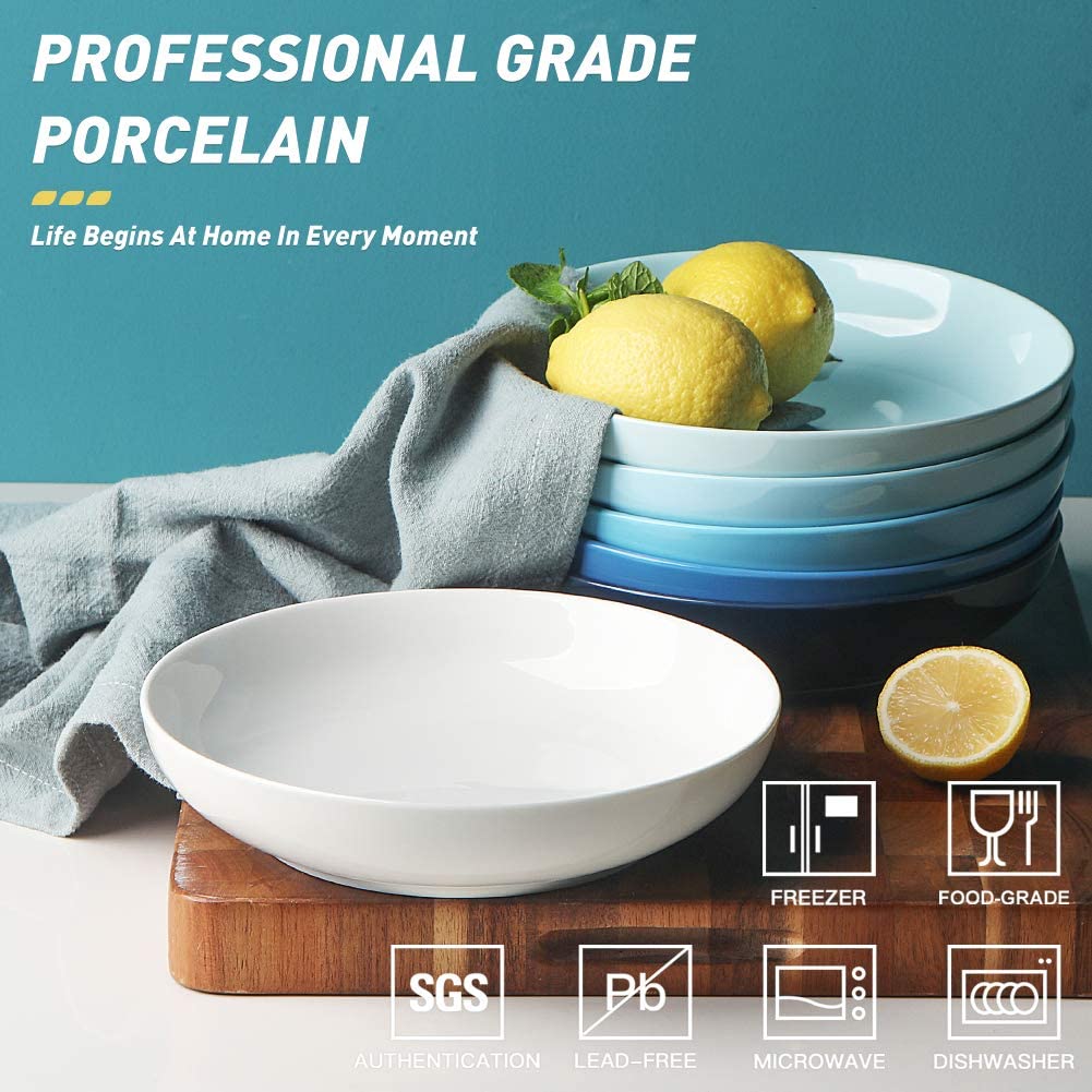 SWEEJAR Ceramic Pasta Bowls Set, 23 OZ for Salad, Soup, Cereal, Set of –  Sweejar Home