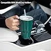 Sweejar Ceramic Coffee Mug Cup with Lid & Straw | 16 OZ | Porcelain Tea Cup