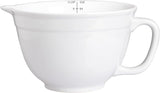 Sweejar Porcelain Mixing Bowl with Scale, Ceramic Serving Container for Baking, Prepping, Cooking