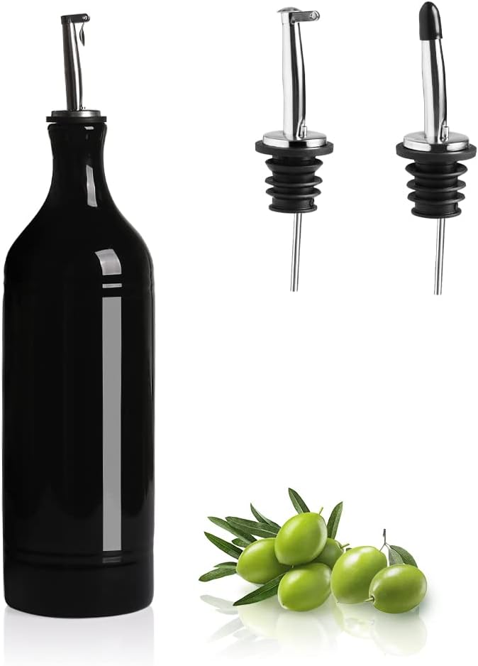 Sweejar Ceramic Olive Oil Dispenser Bottle | Storage Oil, Vinegar, Coffee Syrups