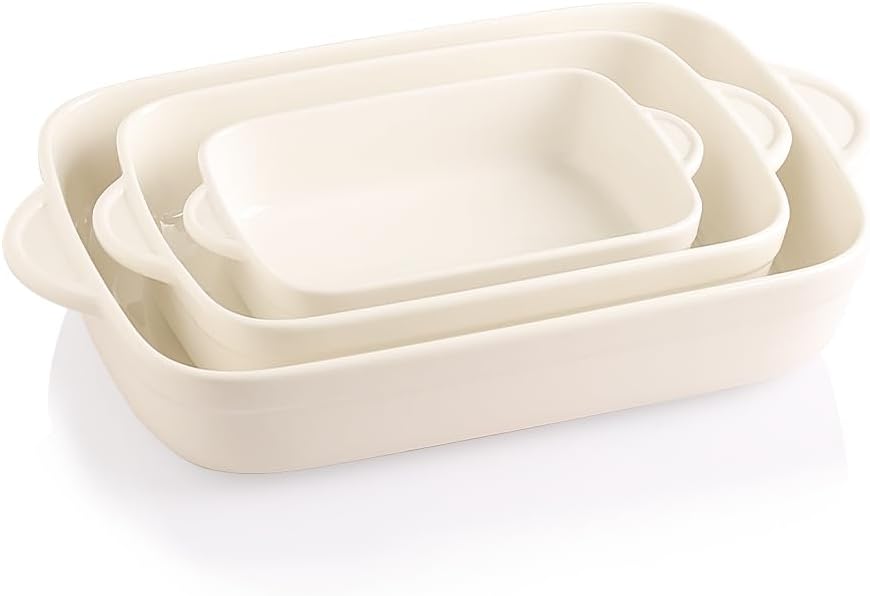 Sweejar Ceramic Bakeware Casserole Dishes for Oven | Set of 3