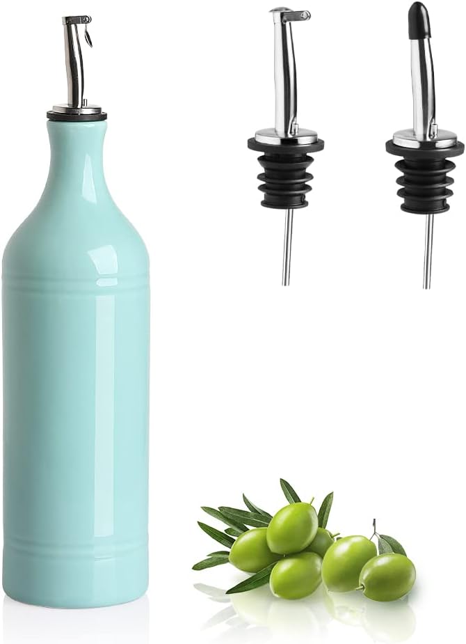 Sweejar Ceramic Olive Oil Dispenser Bottle | Storage Oil, Vinegar, Coffee Syrups